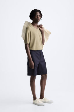 LYOCELL - LINEN KNIT POLO SHIRT - Zara фото 7
