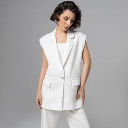 Жилет , в котором выглядишь дорого, Карьерный взлет (античный белый) - Charutti фото 9