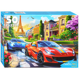 Пазлы 50 "Крутой вираж в Париже"