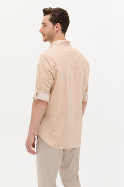 U. S. Polo Assn Мужская рубашка светло-коричневого цвета с длинным рукавом - U.s. polo assn фото 5