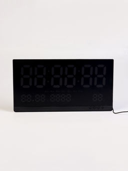 Часы электронные настенные, 47.5×25.3 см, синие цифры