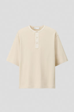 Camiseta panadera en mezcla de lino Loose Fit - H&m фото 2