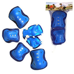 Защита для катания на роликах и велосипеде 6 предметов. 4-15лет / Yan-0021BL /уп 100/ синий