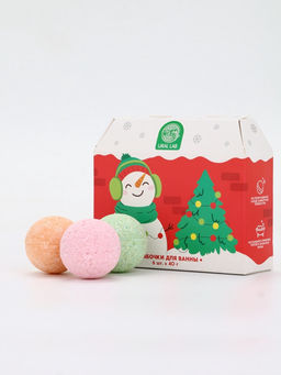 Бомбочки для ванны в домике Снеговик, набор 6 шт х 40 г, URAL LAB