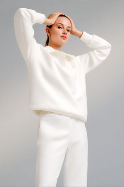 Арт. 2801Костюм с брюками женский 44-50 (4 шт) Цвет:молочный - Калинка фото 4