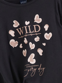 Ba?lama Detayl? K?z ?ocuk Ti??rt