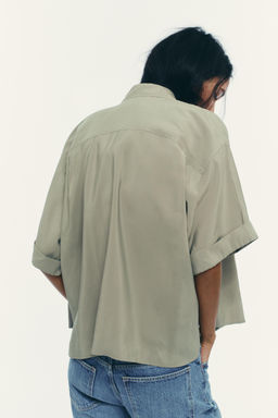 SHORT SLEEVE FLOWING SHIRT - Zara фото 21