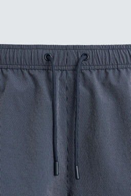 STRIPED MID-LENGTH SWIMMING TRUNKS - Zara фото 8
