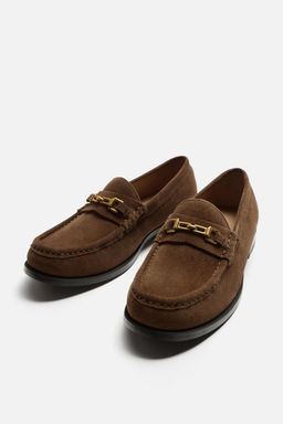 LEATHER LOAFERS WITH APPLIQUE - Zara фото 2