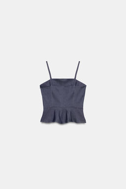 TOP PEPLUM ALAMARES / ?ndigo