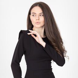 Платье женское короткое MIST: Dresses, чёрное, размер 46