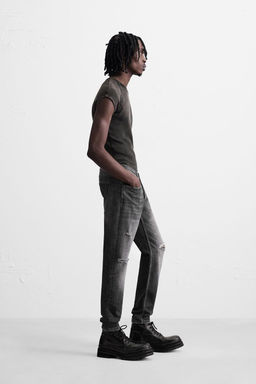 RIPPED SKINNY FIT JEANS - Zara фото 22