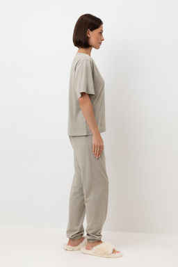 Е 20151/пыльно-оливковый пижама жен