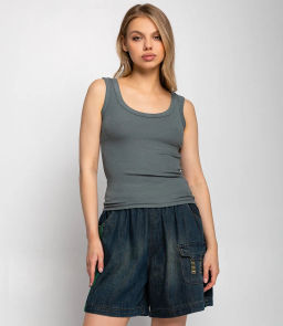 Майка #КТ22301, серо-зелёный