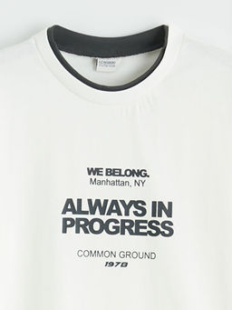 Bol Fit Manhattan Bask?l? Erkek ?ocuk Ti??rt