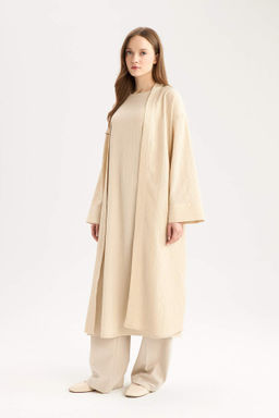 Relax Fit Sal Yaka Krink?l Kumas Uzun Kimono - Defacto фото 2