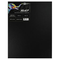 Холст художественный на подрамнике из сосны, чёрный, Феникс+ арт. 71224/ 40 СЛОН (30х40 см, хлопок 1