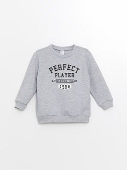 Bisiklet Yaka Uzun Kollu Bask?l? Erkek Bebek Sweatshirt ve E?ofman Alt? 2li Tak?m - Waikiki фото 2