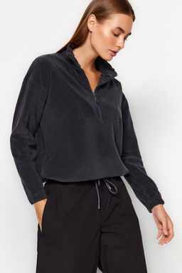 Antrasit Fermuar Detayl? Polar Orme Sweatshirt TWOAW21SW0758