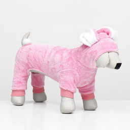 Комбинезон Зайка с капюшоном, размер M (ДС 30 см, ОГ 40 см, ОШ 30 см), розовый - Simaland фото 3