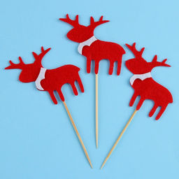 Шпажки из фетра Олень, набор 3 шт. - Страна карнавалия фото 2