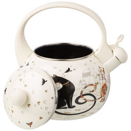 ЧАЙНИК AGNESS ЭМАЛИРОВАННЫЙ СО СВИСТКОМ, СЕРИЯ ПАРИЖСКИЕ КОТЫ 2,2Л, ИНДУКЦИОННОЕ ДНО  фото 3