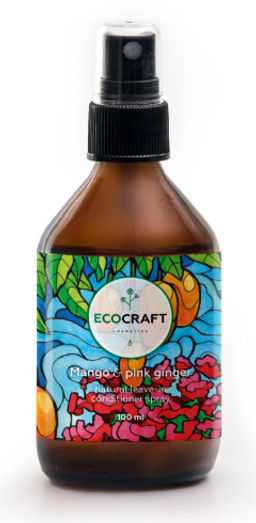 Натуральный бальзам против выпадения и для роста волос "Mango and pink ginger" Манго и розовый имбирь