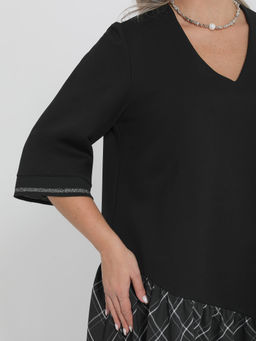 Платье 0345-1с черный матовый