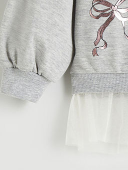 Bisiklet Yaka K?z ?ocuk Sweatshirt