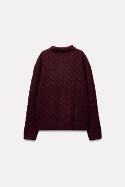 CABLE-KNIT SWEATER - Zara фото 3