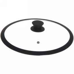 Крышка для посуды 28см черная силиконовая ручка