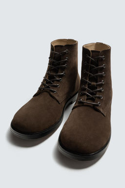 LEATHER LACE-UP BOOTS LIMITED EDITION - Zara фото 5