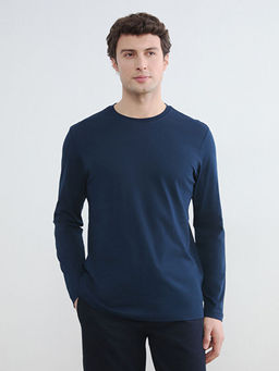 Bisiklet Yaka Uzun Kollu Erkek Ti??rt