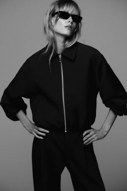 PUFFED BOMBER JACKET WITH ZIP - Zara фото 2