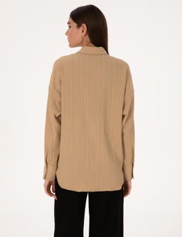Koyu Bej Oversize Uzun Kollu G_mlek - Pierre cardin фото 5