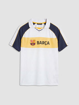 Polo Yaka Barcelona Bask?l? Erkek Spor Ti??rt