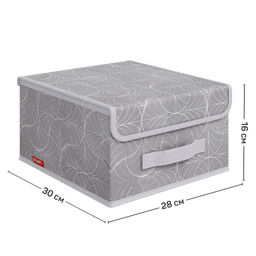 Короб стеллажный с крышкой, малый, 28*30*16 см, LINE MOON, шт - Valiant фото 2