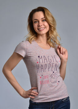 Футболка женская HAPPY (мультиколор ) - Ивановская трикотажная компания фото 2