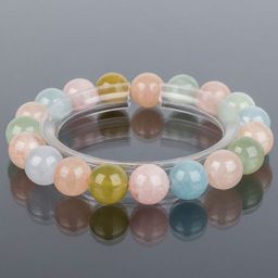 Браслет из Берилла,Аквамарина и Морганита 19,5 см