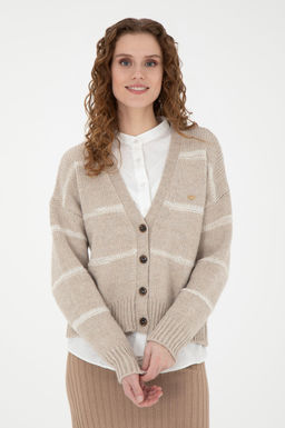 Женский трикотажный кардиган с камнями - U.s. polo assn фото 10