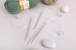 Спицы GAMMA раздельные на леске KNK алюминий d 3.0 мм 50 см 2 шт с фиксатором  фото 6