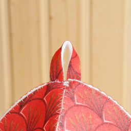 Набор для бани с принтом Огненный дракон: шапка, рукавица, коврик, красный - Simaland фото 3