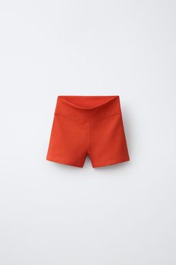LEGGING CORTO RIB / Naranja