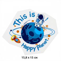 Термотрансфер арт.TBY.1356 Космос 15,8х15см, уп.10шт