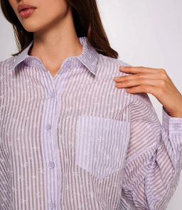 Рубашка #КТ66001, сиреневый