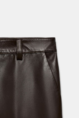 PANTAL?N PIEL FLARE ZW COLLECTION LIMITED EDITION / Marr?n - Zara фото 6