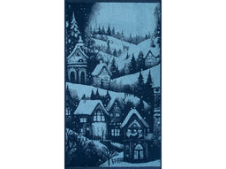 Полотенце махровое 6с103.412ж1 Снежный пейзаж(джинс) 50х90см