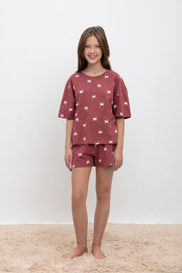 Crockid _ КБ 2821/шоколадный десерт,кошечки пижама для дев