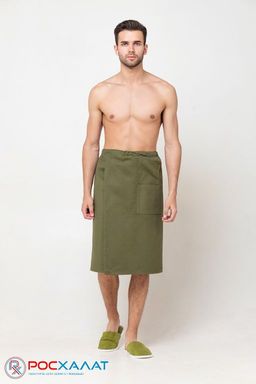 Мужской вафельный килт на липучке хаки В-10 (26)