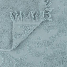 Полотенце махровое "Королевский шик" 70х140см, хлопок 100%, с бахромой, мятный (Китай)